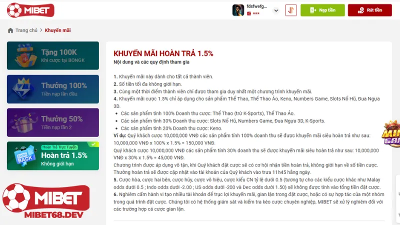 Khuyến mãi Mibet 3 Cách tham gia khuyến mãi Mibet một cách hiệu quả và tối ưu nhất